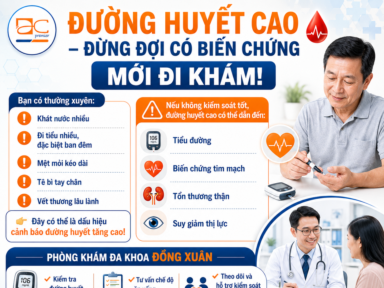  ĐƯỜNG HUYẾT CAO – ĐỪNG ĐỢI CÓ BIẾN CHỨNG MỚI ĐI KHÁM!